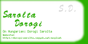 sarolta dorogi business card